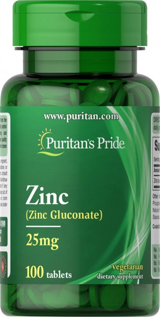 Zinc 25 mg 100 Tablets
