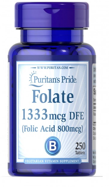 Folic Acid 800 mcg  250 Tablets