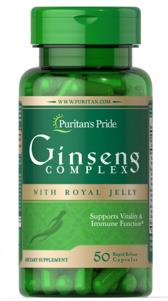 Ginseng Complex with Royal Jelly 1000 mg 50 Rapid Release Capsules
