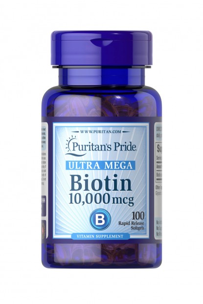 Biotin 10,000 mcg 100 Softgels