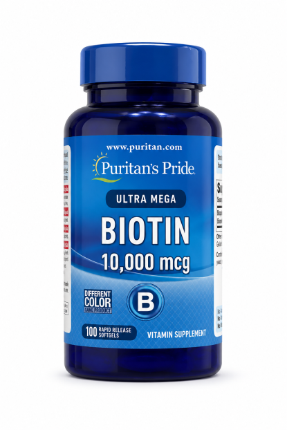 Biotin 10,000 mcg 100 Softgels