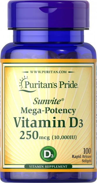 اشتري عبوه و احصل علي الثانيه مجانا Vitamin D3 10,000 IU 100 Softgels