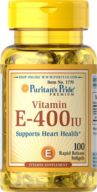 اشتري عبوه و احصل علي الثانيه مجانا Vitamin E-400 IU with Mixed Tocopherols 100 softgels