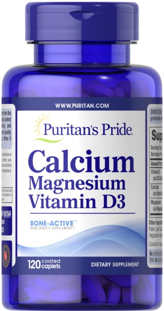 Calcium Magnesium with Vitamin D3 120 Caplets